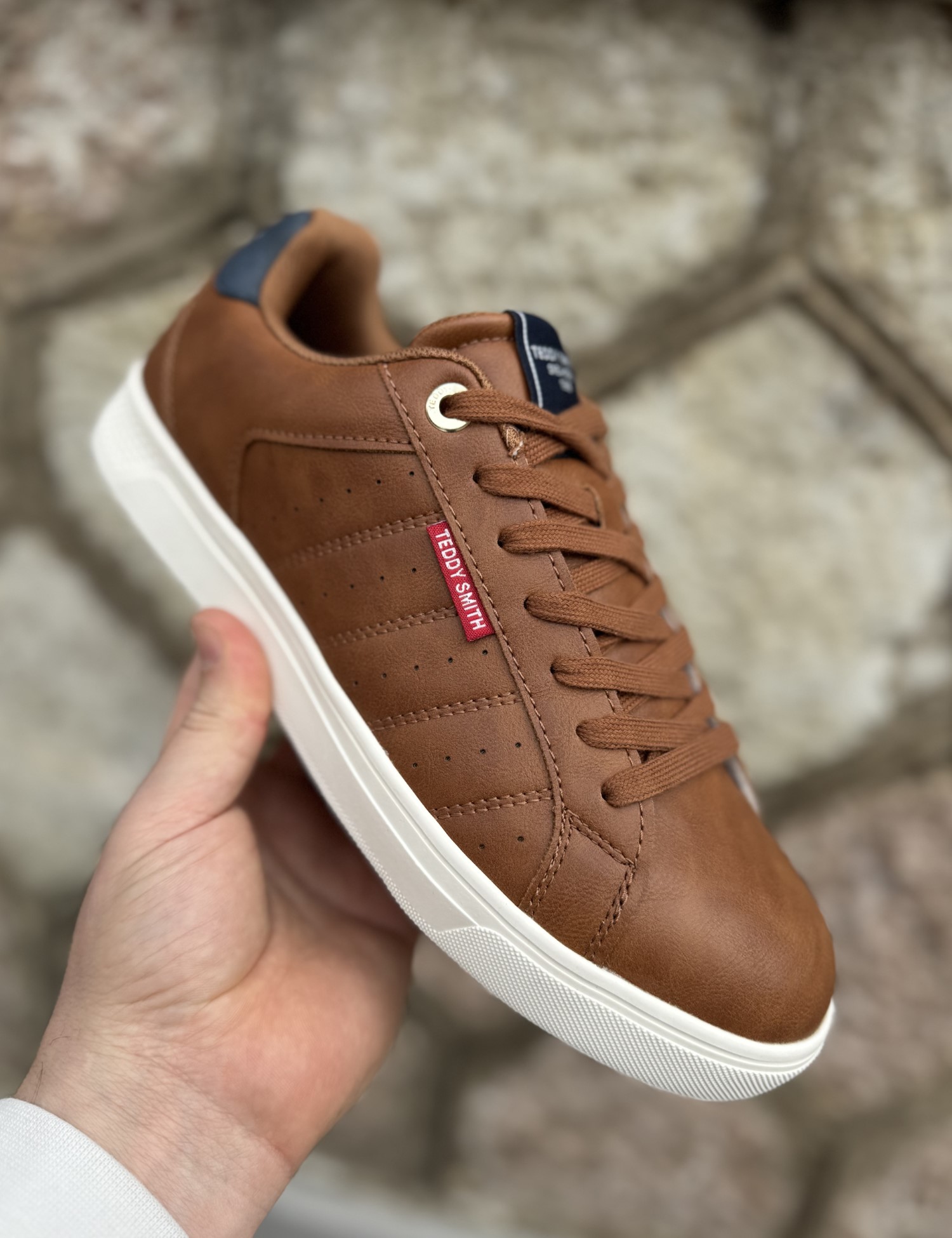 Teddy Smith ανδρικά κάμελ sneakers 120628C - Teddy Smith - 